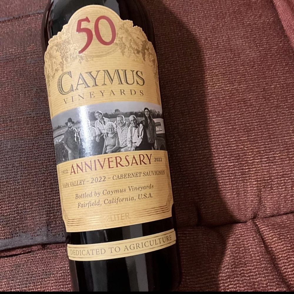 Caymus Vineyards 50th Anniversary Cabernet Sauvignon 3 liter( empty bottle )
